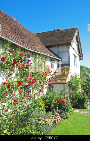 Sommer an der unteren Brockhampton Manor, Worcestershire, England, UK Stockfoto