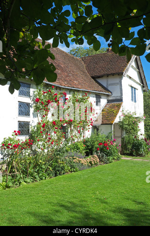 Sommer an der unteren Brockhampton Manor, Worcestershire, England, UK Stockfoto