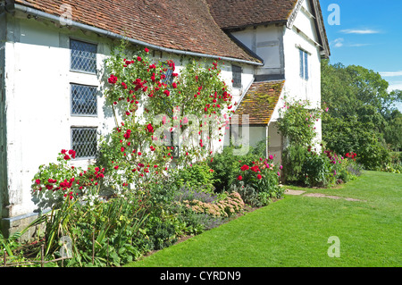 Sommer an der unteren Brockhampton Manor, Worcestershire, England, UK Stockfoto