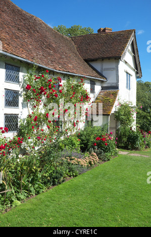 Sommer an der unteren Brockhampton Manor, Worcestershire, England, UK Stockfoto