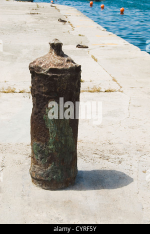 Nahaufnahme von einem Poller, Valletta, Malta Stockfoto