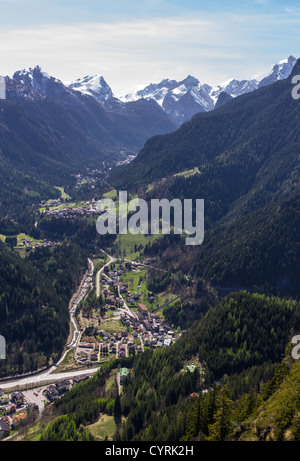 Italien, Dolomiten, Veneto, Blick vom Colle Santa Lucia Stockfoto