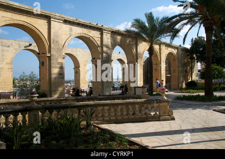 Upper Barrakka Gardens Valletta Malta Stockfoto