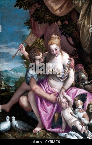 Mars und Venus1580 Veronese Paolo Caliari 1528-88 Italien Italienisch Stockfoto