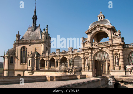 Das Château de Chantilly Musee Condee Region Picardie Frankreich Französisch Stockfoto