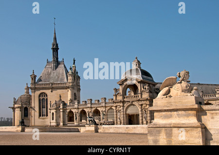 Das Château de Chantilly Musee Condee Region Picardie Frankreich Französisch Stockfoto
