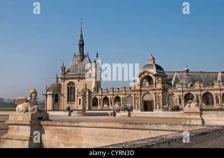 Das Château de Chantilly Musee Condee Region Picardie Frankreich Französisch Stockfoto