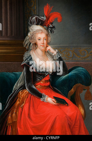 Marie Caroline de Habsburger Lorraine1752-1814 Erzherzogin Österreich Königin von Neapel durch Vigee Lebrun Elisabeth Louise Stockfoto