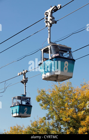 Teleferico Seilbahnen Madrid Spanien Vogelperspektive Stockfoto