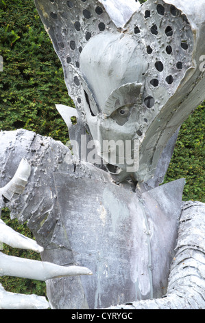 Verzinkte Stahl-Skulptur, die Darstellung von William Shakespeare spielen Lady Macbeth England, UK Stockfoto