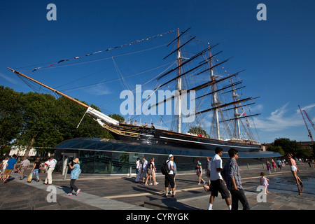 Die Cutty Sark (restauriert), Greenwich, London, England Stockfoto