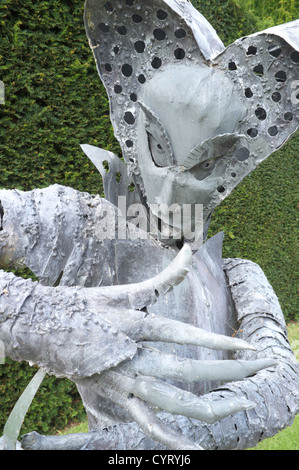 Verzinkte Stahl-Skulptur, die Darstellung von William Shakespeare spielen Lady Macbeth England, UK Stockfoto