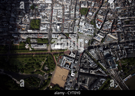 Luftaufnahme des Trafalgar Square und Central London Stockfoto