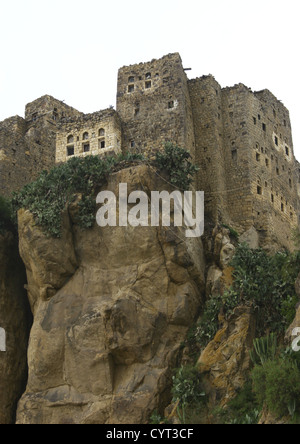 Al Hajjarah Dorf, Dschebel Haraz, Jemen Stockfoto