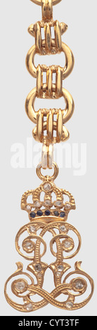 König Maximilian II (1811 - 1864) - König Ludwig II (1845 - 1886), eine goldene Repeater-Uhr mit Uhr chhistorisch, historisch, 19. Jahrhundert, Bayern, Bayern, Deutschland, Süddeutschland, Süddeutschland, Königlich, Objekt, Objekte, Stills, Clipping, Cut-out, Cut-outs, Schmuck, Schmuck, Additional-Rights-Clearences-not available Stockfoto