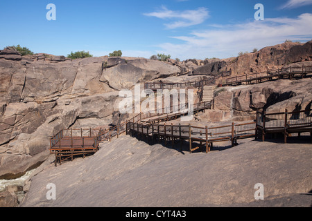 Boardwalk und Aussichtsplattformen am Augrabies Falls National Park, Südafrika Stockfoto