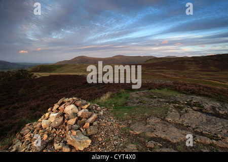 Gipfel von Walla Felsen in der Nähe von Keswick, Nationalpark Lake District, Grafschaft Cumbria, England, UK Stockfoto