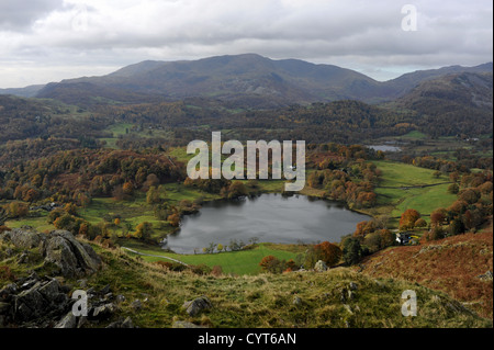 Die Aussicht von Loughrigg Fiel in der Nähe des Ambleside Lake District UK Stockfoto