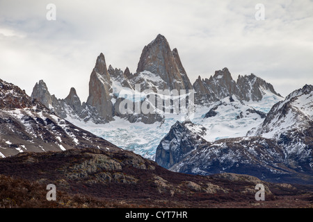 Ein Blick auf Mount Fitz Roy in Patagonien, Argentinien Stockfoto