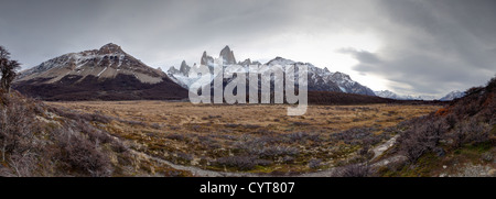 Ein Blick auf Mount Fitz Roy in Patagonien, Argentinien Stockfoto