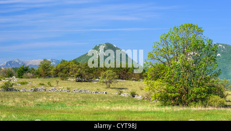 Berg in Lika - Trovrh, Kroatien Stockfoto