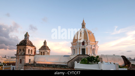 Blick auf die Kuppel der Kirche San Pedro Claver, Cartagena, Kolumbien Stockfoto