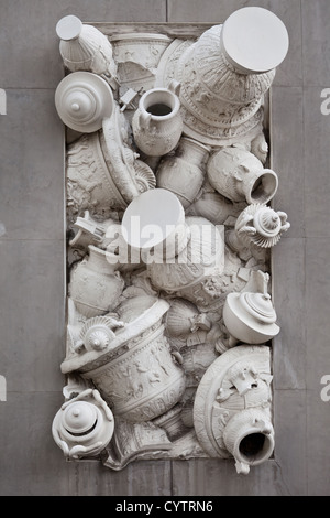 Ian Potter Museumsbau auf Swanston Street Melbourne Victoria Australien au klassische Statue Architektur Christine O'Loughlin Stockfoto