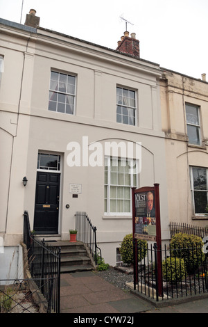 Das (Gustav) Holst Birthplace Museum auf Clarence Road, Cheltenham, Gloucestershire, England. Stockfoto