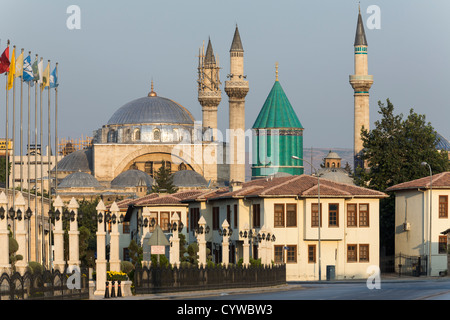 Mausoleum und Takiyya Komplex von Mawlana Jalal al-Din Rumi, Konya, Türkei Stockfoto