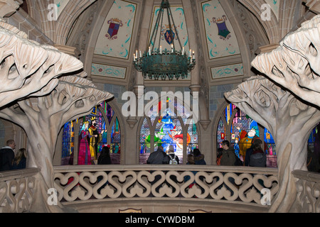 Das Dornröschen-Schloss im Disneyland Paris Stockfoto
