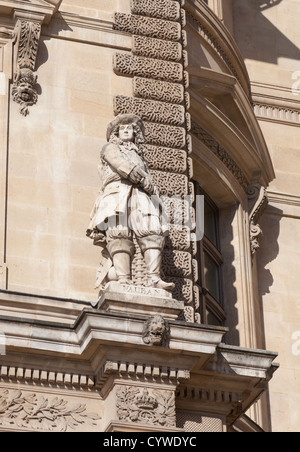 Statue von Sébastien Le Prestre, Seigneur de Vauban (1633-1707), französischer Militär-Ingenieur und Maréchal de France, Louvre Museum Stockfoto