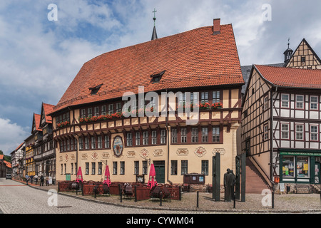 Rathaus von Stolberg/Harz, Gemeinde Suedharz, Mansfeld-Suedharz, Sachsen-Anhalt, Deutschland, Europa Stockfoto