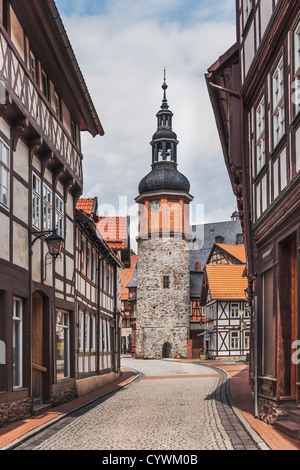 Seigerturm, war der Turm Teil der Stadtmauer aus dem 13. Jahrhundert, Stolberg/Harz, Sachsen-Anhalt, Deutschland, Europa Stockfoto
