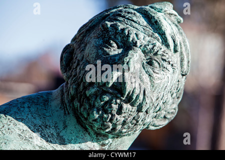 Detail der Statue an Milles Bergqvist auf Lidingö Stockfoto