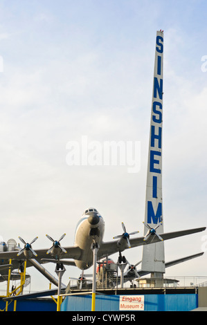 Vintage classic Flugzeuge auf dem Display an das Auto & Technik Museum Sinsheim, Süddeutschland Stockfoto