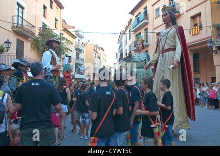 -Traditionen und feste, Cambrils Dorf-Tarragona, Katalonien, Spanien. Stockfoto