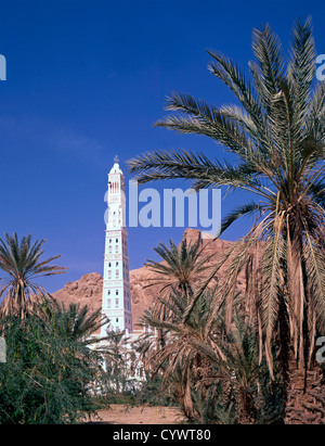 Jemen, Hadramawt Provinz, Tarim, Al-Muhdar Moschee, Stockfoto