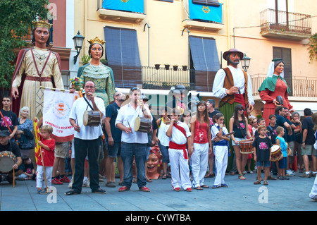 -Traditionen und feste, Cambrils Dorf-Tarragona, Katalonien, Spanien. Stockfoto