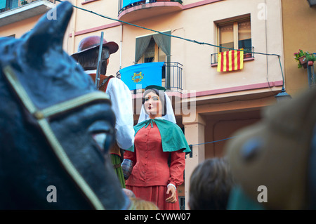 -Traditionen und feste, Cambrils Dorf-Tarragona, Katalonien, Spanien. Stockfoto