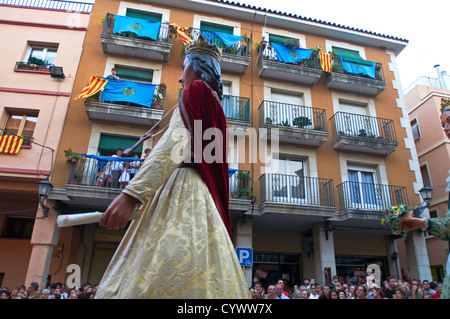 -Traditionen und feste, Cambrils Dorf-Tarragona, Katalonien, Spanien. Stockfoto