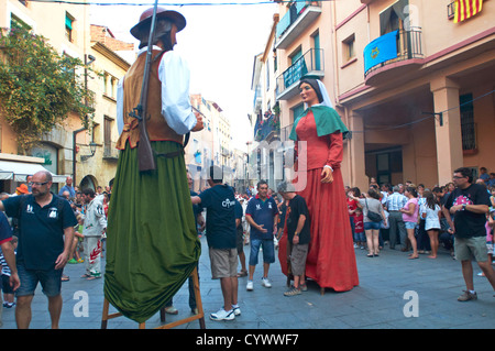 -Traditionen und feste, Cambrils Dorf-Tarragona, Katalonien, Spanien. Stockfoto