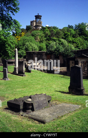 Alten Calton Burial Ground oder Friedhof suchen zum Calton Hill, Edinburgh, Scotland, UK Stockfoto