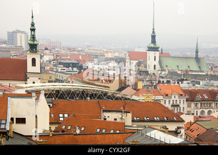 Brünn, Gesamtansicht der Stadt, Mähren, Tschechien Stockfoto