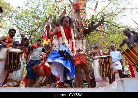 Kodungallur Bharani Festival in Kodungallur Bhagavathy Tempel, Kerala, Indien Stockfoto