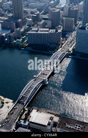 Drehen-Brücke, Tokyo, Japan Stockfoto