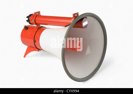 Nahaufnahme von einem Megaphon Stockfoto