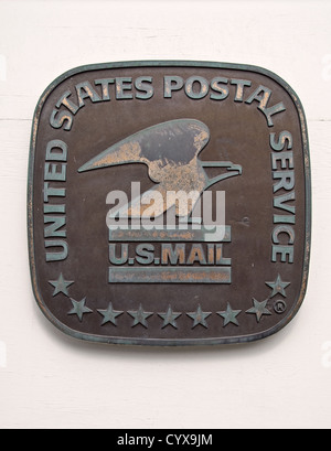 Vereinigte Staaten Postservice - US mail Bronze Zeichen Stockfoto