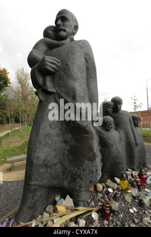 Janusz-Korczak-Denkmal auf dem jüdischen Friedhof, Warschau Polen Stockfoto