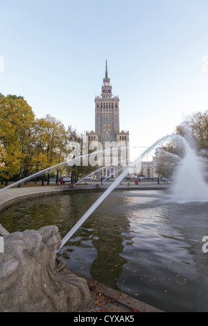 Polen, Warschau, Palast der Kultur und Wissenschaft. Stockfoto