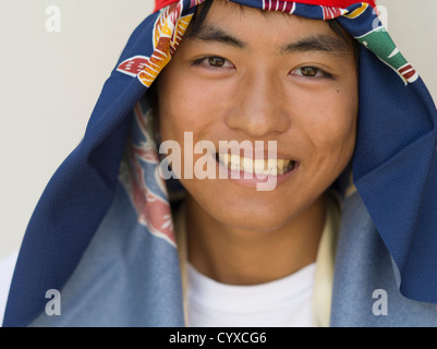 Okinawa junge am Mushaama Erntefest Hateruma Insel Yaeyamas, Okinawa, Japan Stockfoto